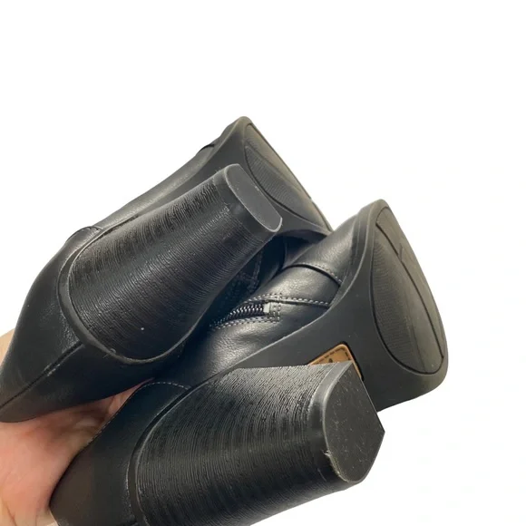 Natural Soul Black Heeled Booties High Heel Ankle boots size 6.5 M  EUC - Picture 11 of 13